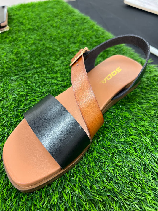 Black/Tan Sandal
