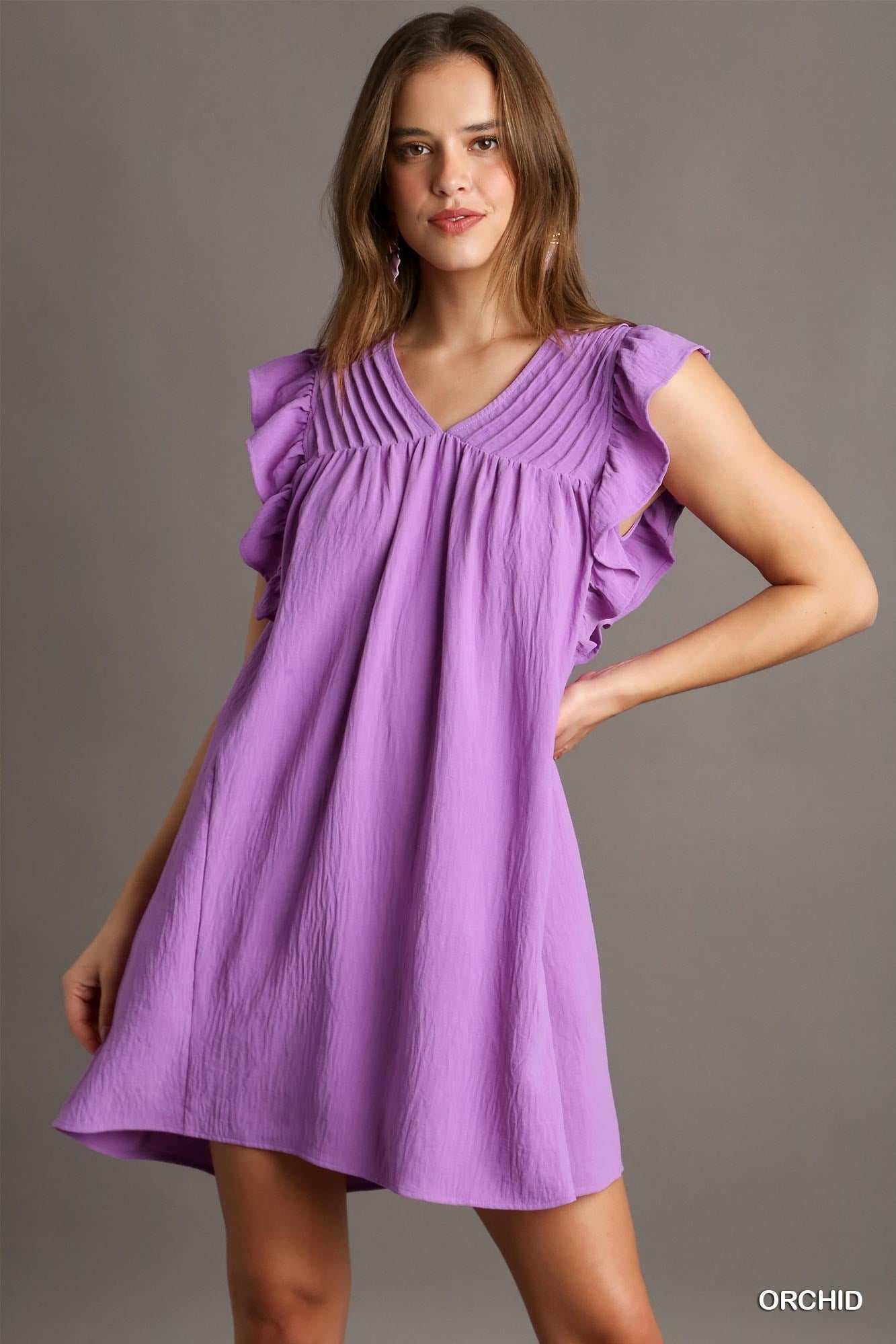 Orchid Ruffle Dress