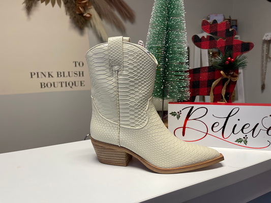 Shu Shop White Booties