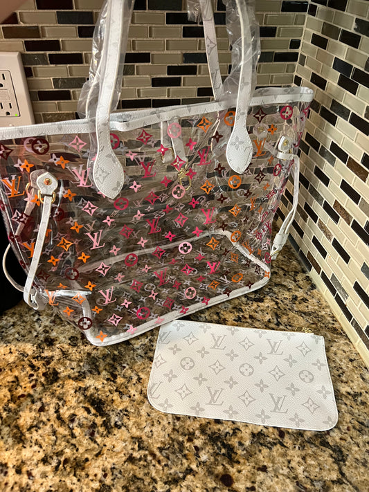 Clear Multi Color Bag