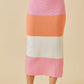 Color Block Knit Skirt