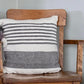 18x18 Hand Woven Liza Pillow Grey